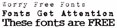 worry free fonts