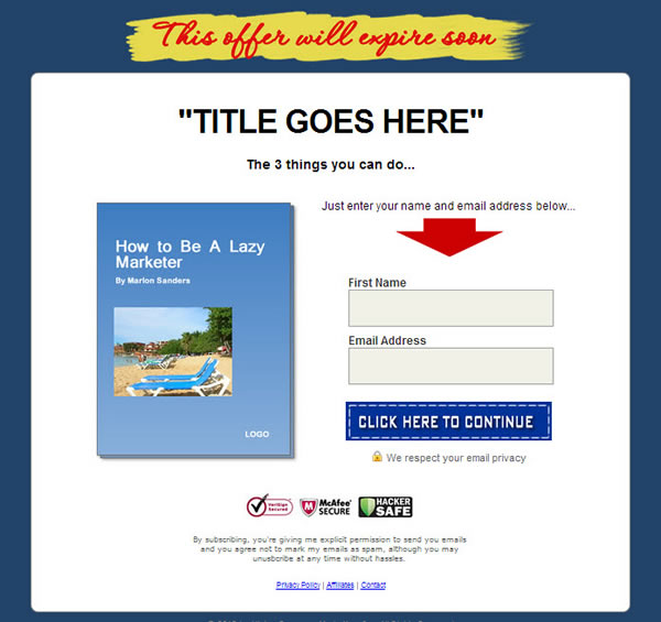 10 SQUEEZE PAGE TEMPLATES